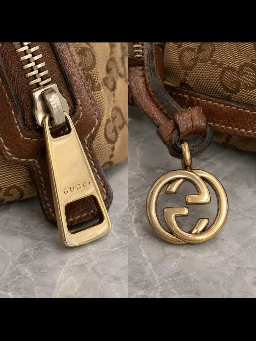 Gucci Brown GG Canvas Top-Handle Bag
